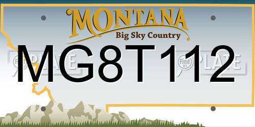 MG8T112 Montana License Plate