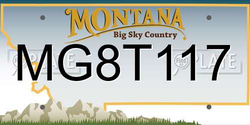MG8T117 Montana License Plate