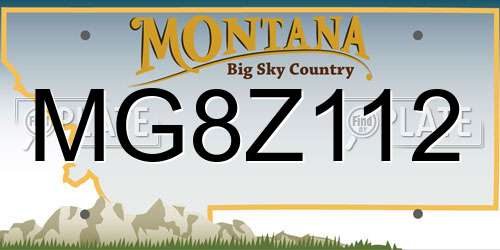 MG8Z112 Montana License Plate
