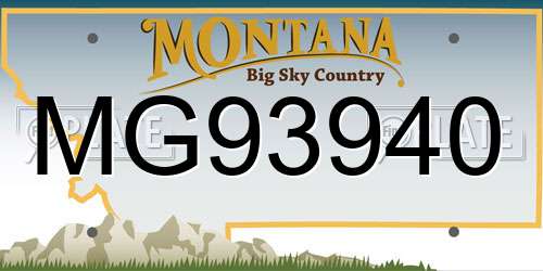 MG93940 Montana License Plate
