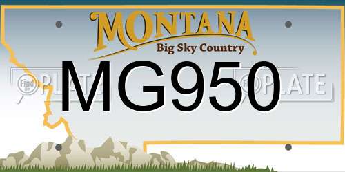 MG950 Montana License Plate
