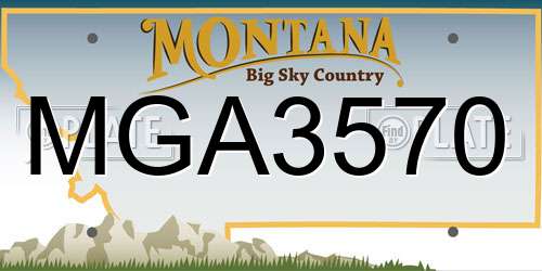MGA3570 Montana License Plate
