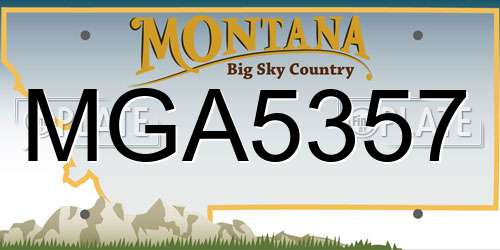 MGA5357 Montana License Plate