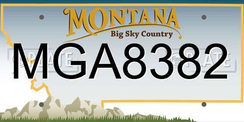 MGA8382 Montana License Plate