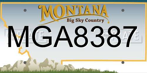 MGA8387 Montana License Plate