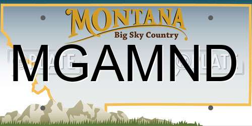 MGAMND Montana License Plate