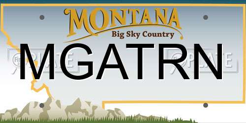 MGATRN Montana License Plate