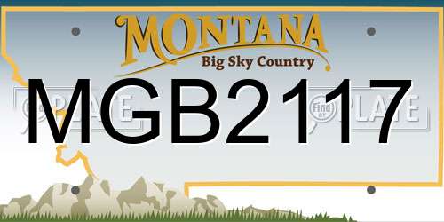 MGB2117 Montana License Plate