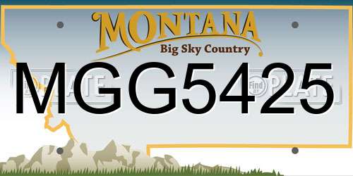 MGG5425 Montana License Plate