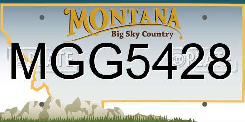MGG5428 Montana License Plate