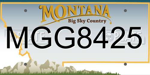 MGG8425 Montana License Plate