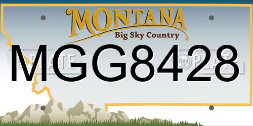 MGG8428 Montana License Plate