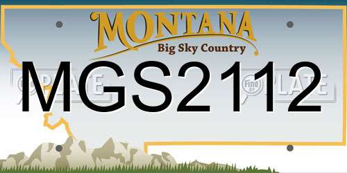 MGS2112 Montana License Plate