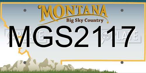 MGS2117 Montana License Plate