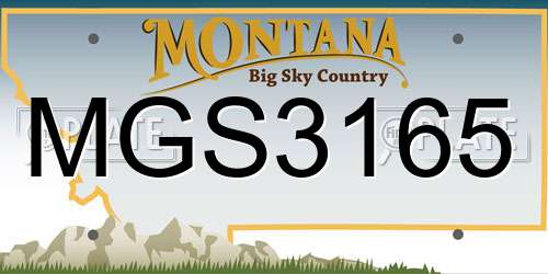 MGS3165 Montana License Plate