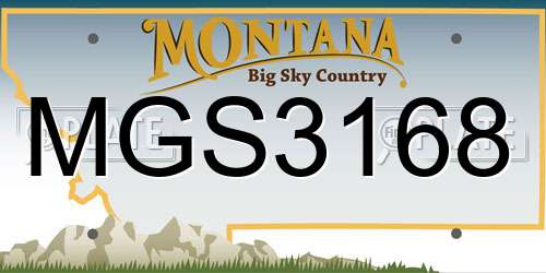 MGS3168 Montana License Plate
