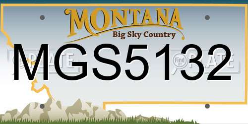 MGS5132 Montana License Plate