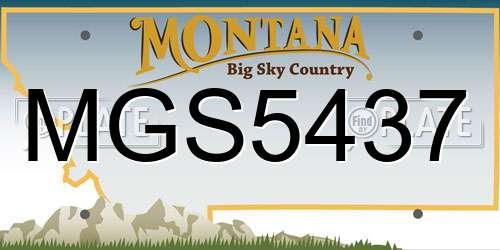MGS5437 Montana License Plate