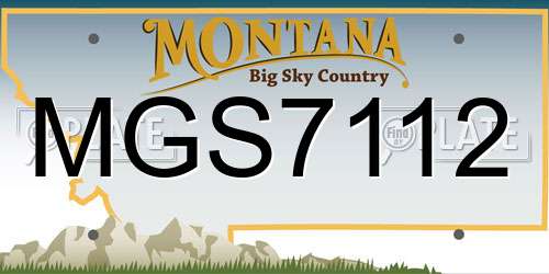 MGS7112 Montana License Plate