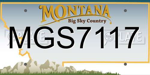 MGS7117 Montana License Plate