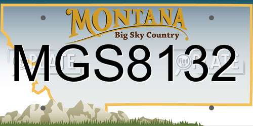 MGS8132 Montana License Plate