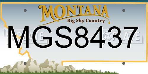 MGS8437 Montana License Plate