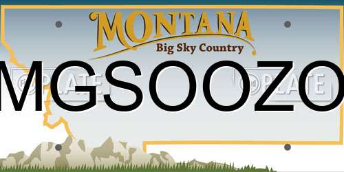 MGSOOZO Montana License Plate