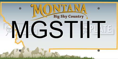 MGSTIIT Montana License Plate