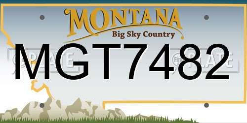 MGT7482 Montana License Plate