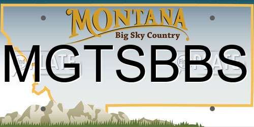 MGTSBBS Montana License Plate