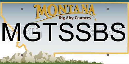 MGTSSBS Montana License Plate