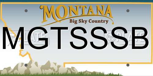 MGTSSSB Montana License Plate