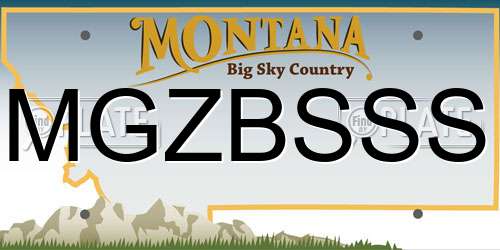 MGZBSSS Montana License Plate