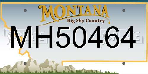 MH50464 Montana License Plate