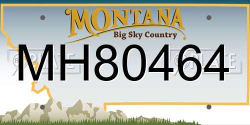 MH80464 Montana License Plate