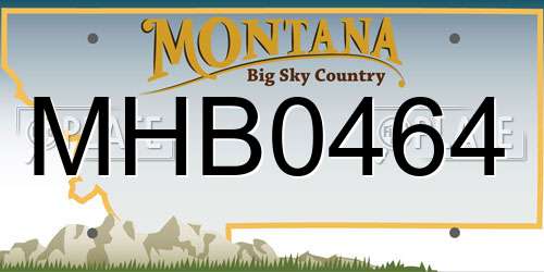 MHB0464 Montana License Plate