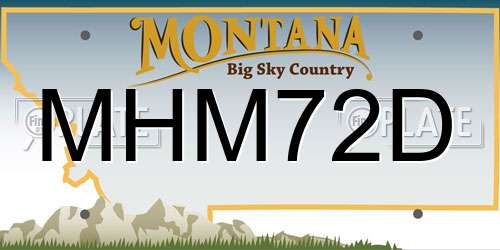 MHM72D Montana License Plate