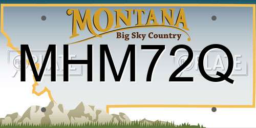 MHM72Q Montana License Plate