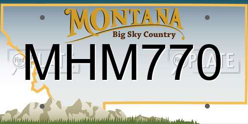 MHM770 Montana License Plate