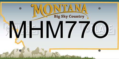 MHM77O Montana License Plate