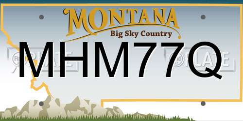 MHM77Q Montana License Plate
