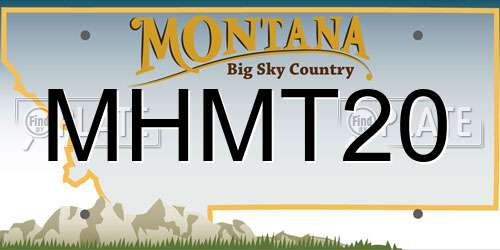 MHMT20 Montana License Plate