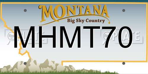 MHMT70 Montana License Plate