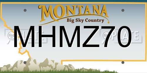 MHMZ70 Montana License Plate