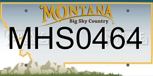 MHS0464 Montana License Plate