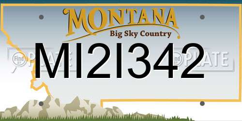 MI2I342 Montana License Plate