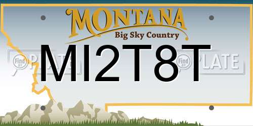 MI2T8T Montana License Plate