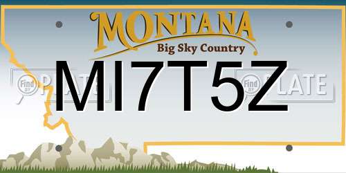 MI7T5Z Montana License Plate