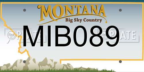 MIB089 Montana License Plate