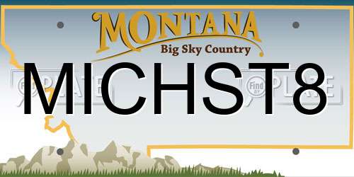 MICHST8 Montana License Plate